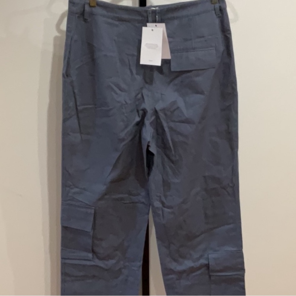 HELSA NWT Blue Gray High-Waisted Chino Cargo Trousers - Picture 2 of 11